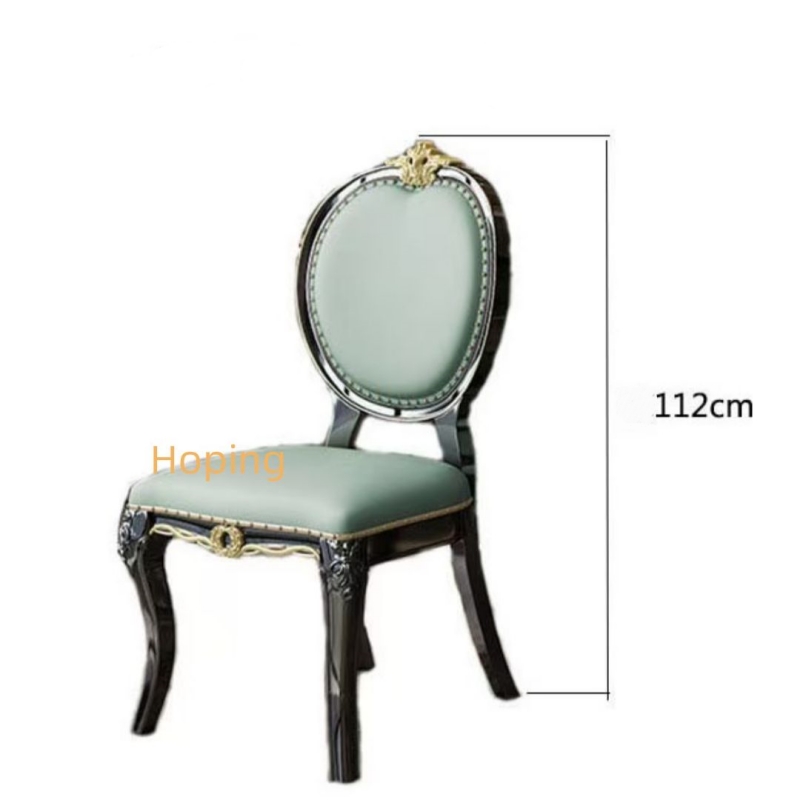 2026 Classic Modern New Flower Wedding Banquet White Wood Dining Chair
