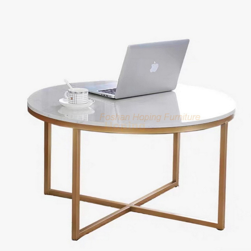 O Decor Dining Table Base Luxury Home Steel Base Gold Round Glass Coffee Table