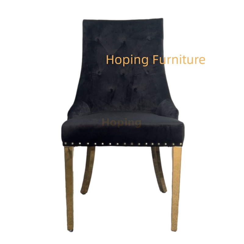 Hot Sale High Quality Orange Buckle with Golden Lion Decorate Upholstered Armchair with High Back Banquet Dining Hotle Chair