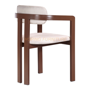 Modern Furniture Backrest Solid Wood Restaurant Hotel Study Meeting Room Armrest Dining Chair