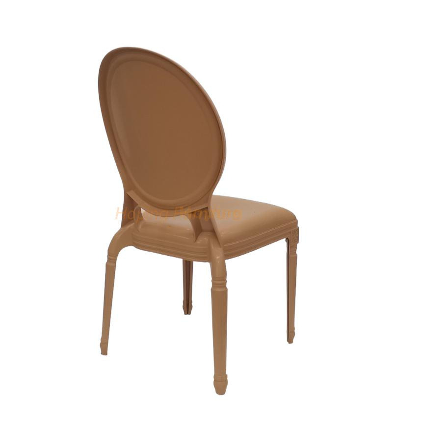 Modern Brown Round Back Plastic Dining Chairs Louis Chairs Wedding Banquet Chair