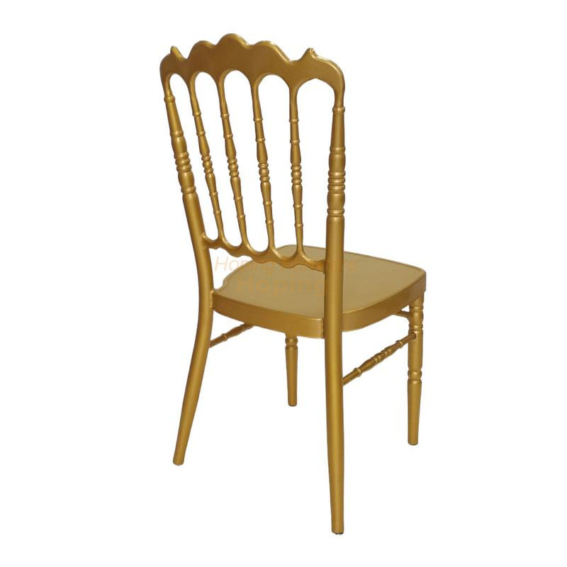 Modern Style Hotel Lobby Furniture Blue Metal Chair Party Hotel Wedding Dining Chair