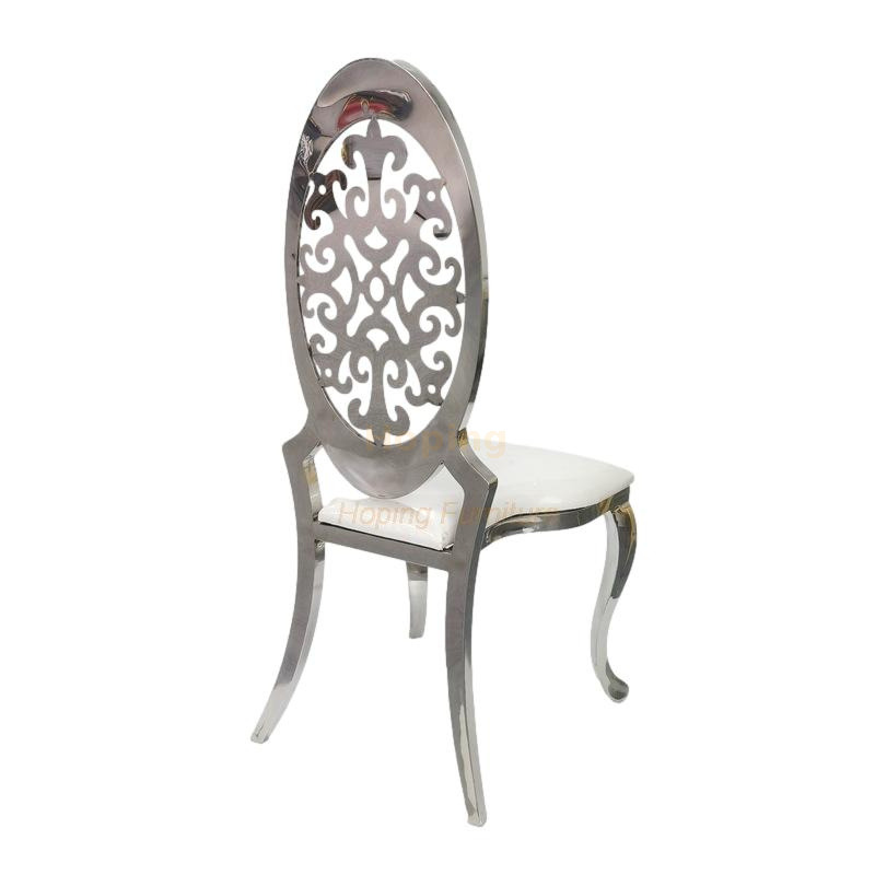 Modern Event Chair Picture Decor Back Wedding Dining Chair off White Popular Banquet Pattern Backrest Luxury Hotel Furniture Living Room Chairs