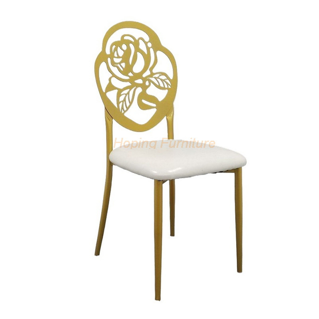 Commercial Modern Furniture Indian Restaurant Dining Chair Gold Metal Chair