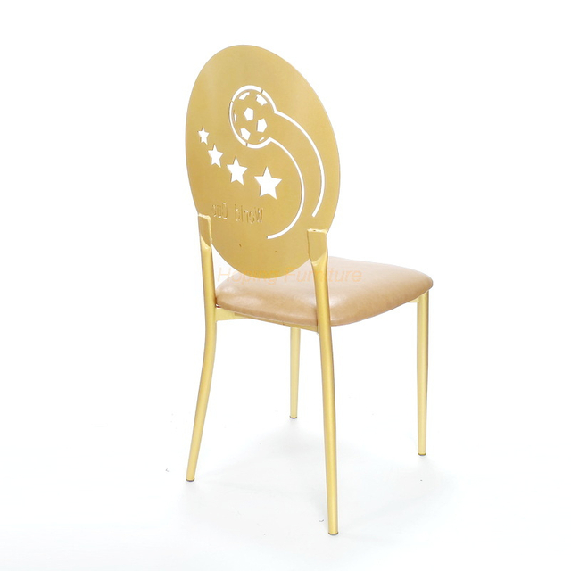 Chromed Golden Steel Metal Dining Chair Banquet Chair for Wedding Banquet Restaurant Hotel Dining Room