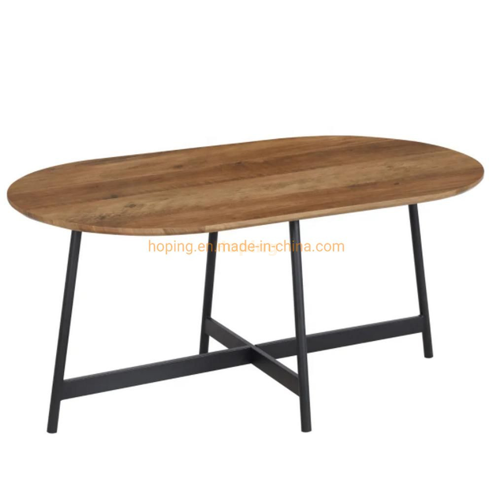 North American Walnut Table Top Cover Coffee Table Tea Table Center Table Side Table with Carbon Steel Frame