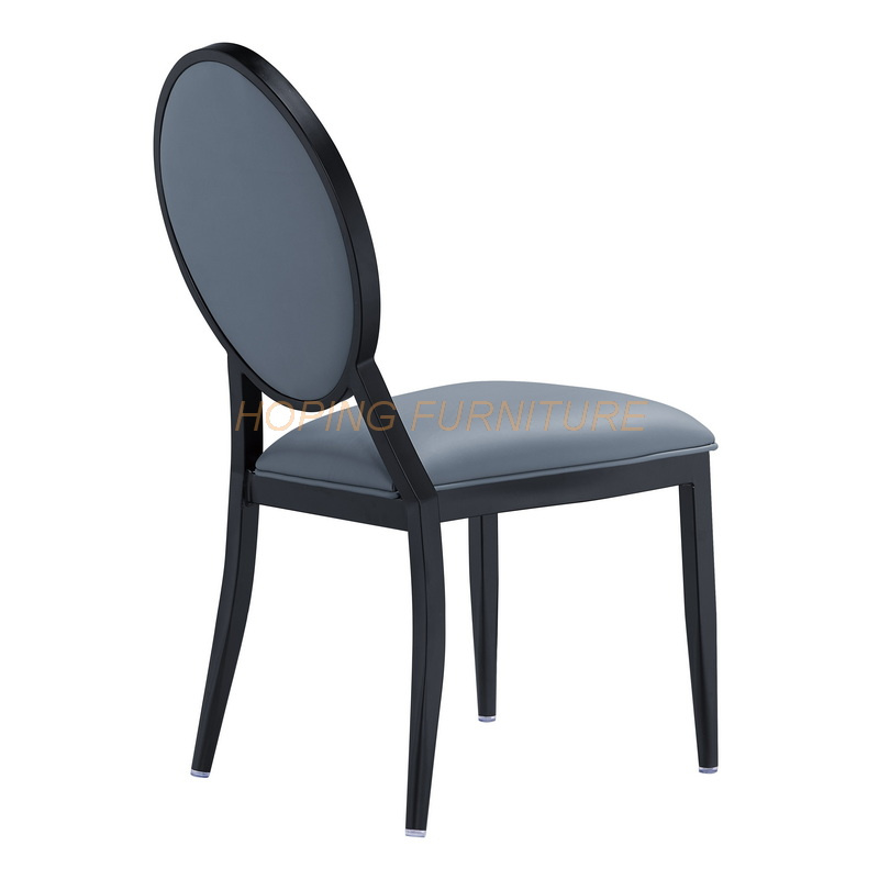 Modern Hotel Furniture Wedding Banquet Louise Grey Leather Dining Chair