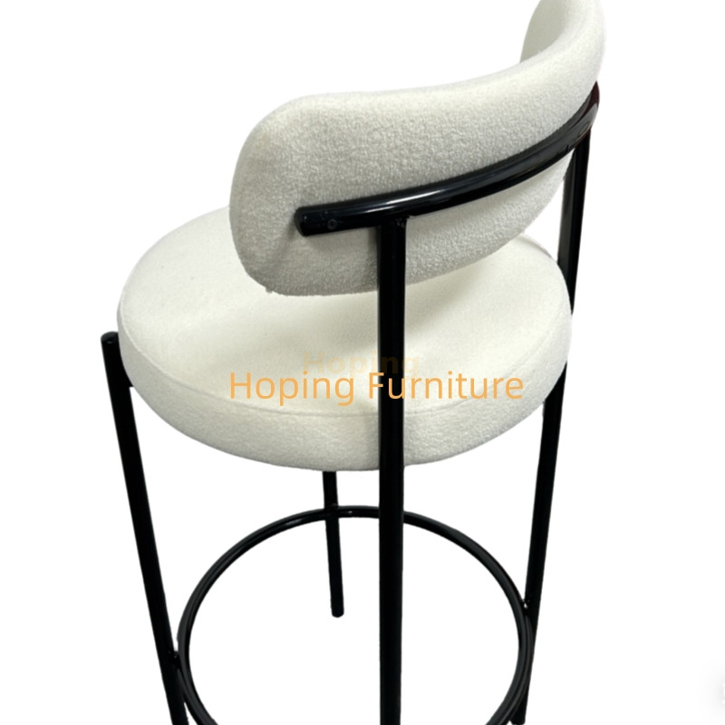 Counter Stool Indoor-Outdoor Black Metal Bar Stools Restaurant Banquet Dining Furniture Metal Bar Chair