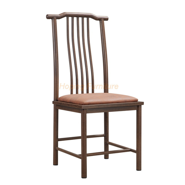 Chinese Antique Furniture Red Stool Nice Back Metal Wood Leg Banquet Dining Chair