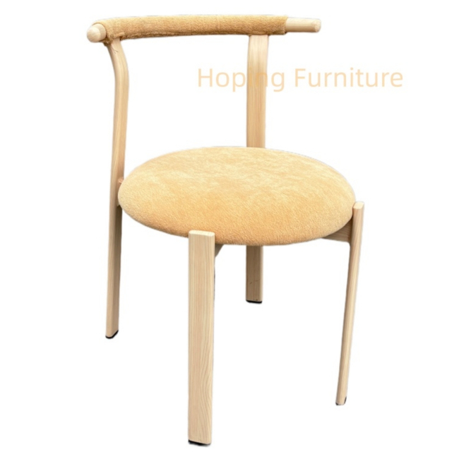 Chinese Restaurant Table and Chair Set Yellow Leisure Hotel Living Room Furniture Dining Table Chairs