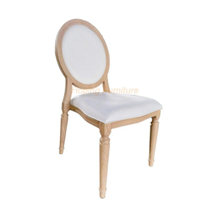 French Antique Wood Furniture Oval Back Silla De Evento Living Room Party Banquet Hotel Restaurant Wooden Louis Dining Chair
