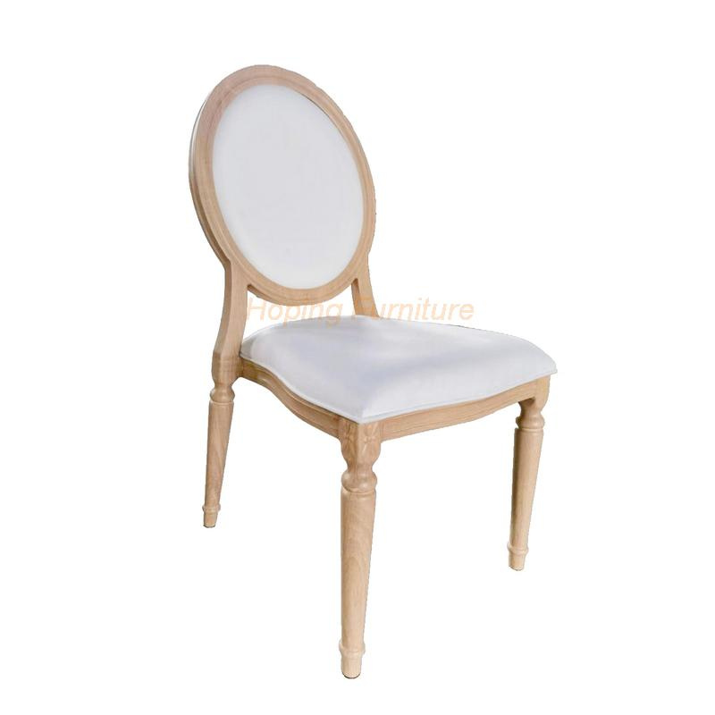 French Antique Wood Furniture Oval Back Silla De Evento Living Room Party Banquet Hotel Restaurant Wooden Louis Dining Chair