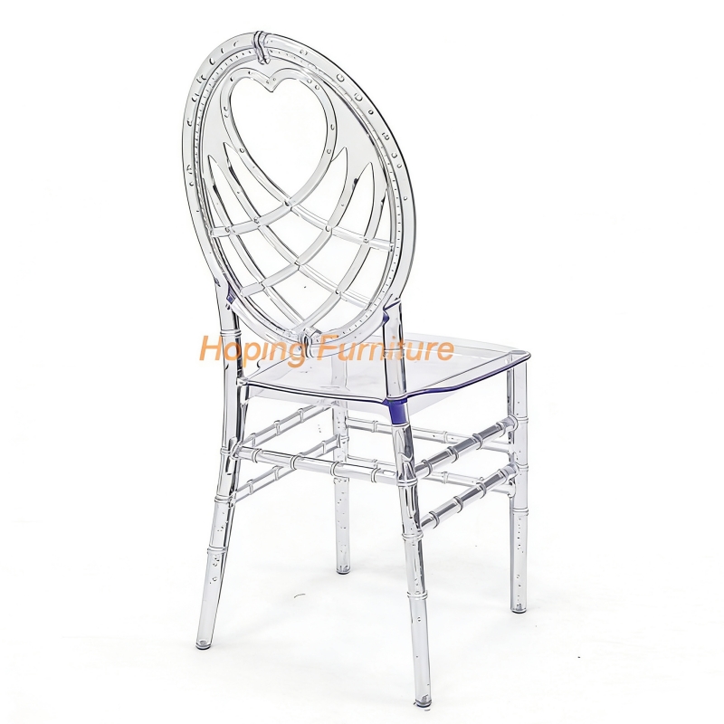 Cheap Outdoor Patio Dining Table Set White Banquet Chair Round Back Acrylic Dining Chair