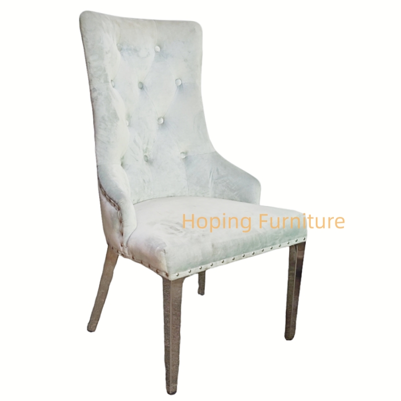 Restaurant Hot Sale Modern Furniture Amber Hotel Wedding Sofa Chair Gray Velvet Dining Sofa Chairs