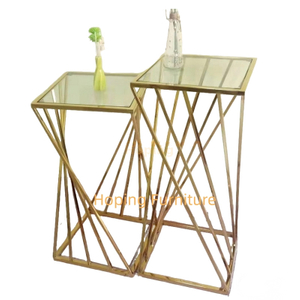 Beautiful Popular Wedding Furniture Party Decoration Square Side Flower Decor Table for Sale