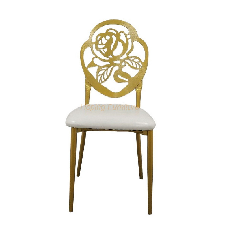 Commercial Modern Furniture Indian Restaurant Dining Chair Gold Metal Chair