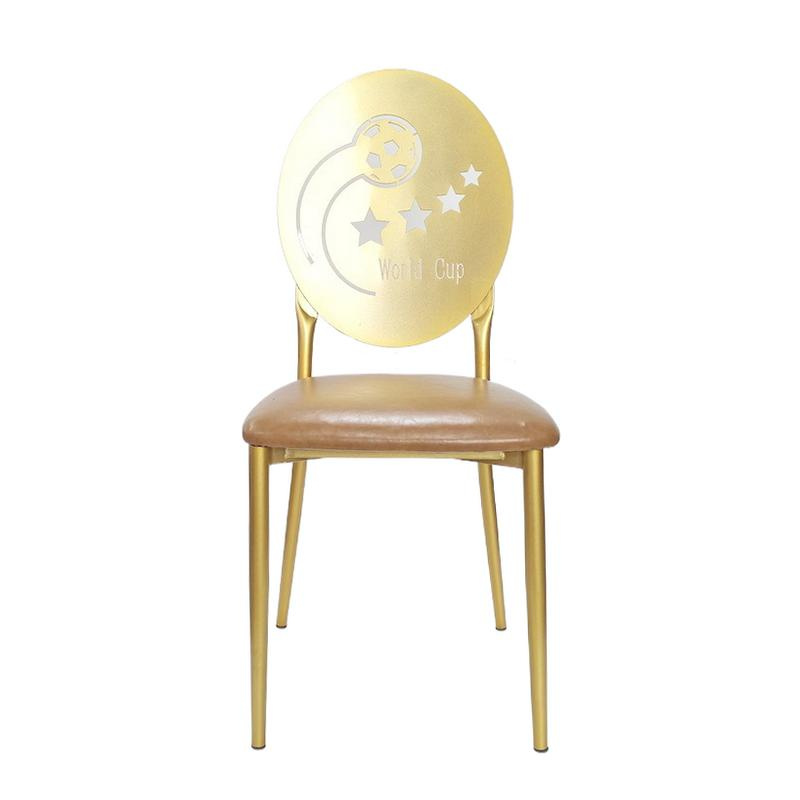 Chromed Golden Steel Metal Dining Chair Banquet Chair for Wedding Banquet Restaurant Hotel Dining Room