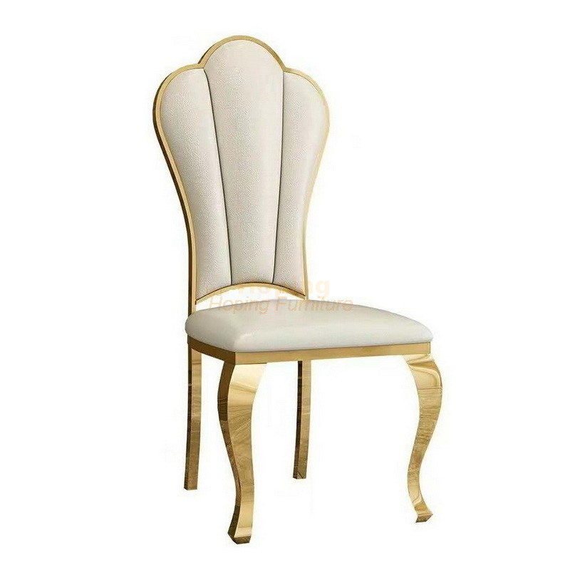 Hopin Furniture Modern Luxury Hotel Flower Shape Design Wedding Restaurant Dining Chairs