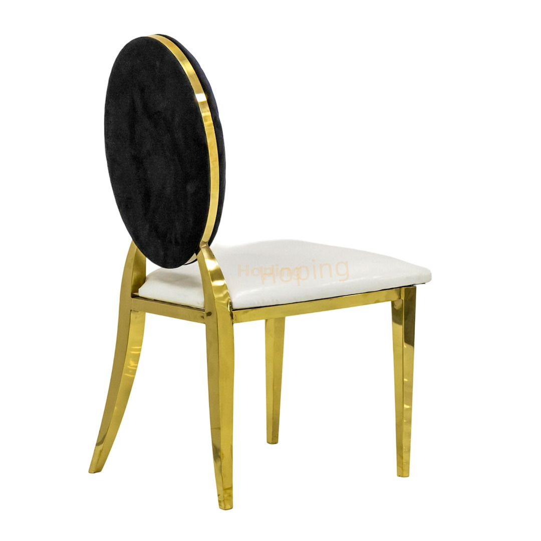 Modern Gold O-Shaped Backrest Banquet Wedding Chairs Hotel Furniture for Wedding Parties Events