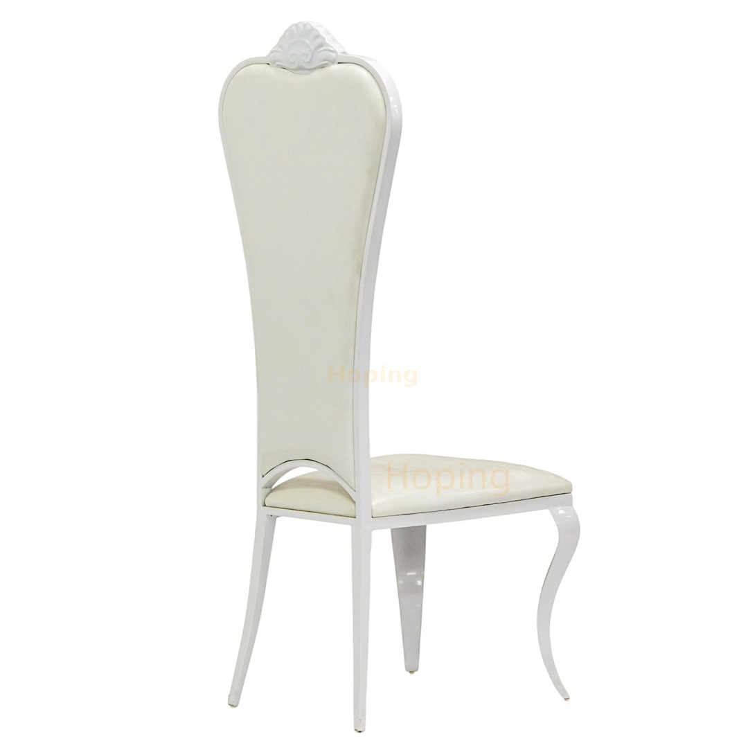 High Back Silver Stainless Steel Dining Chair for Banquet Wedding Event Hotel Dining Chair