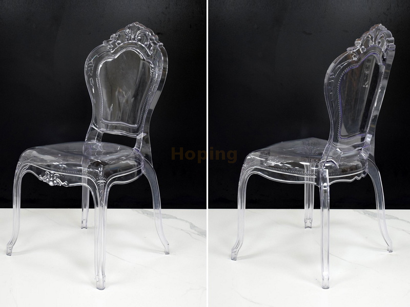 Crystal Princess Chair Transparent Resin Outdoor Wedding Chair