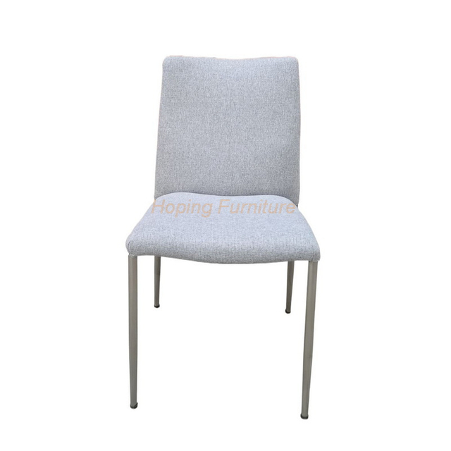 Home Office Hotel Simple Textile Grey Dining Chair Restaurant Coffee Shop School Canteen Chairs