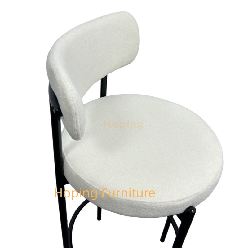 Counter Stool Indoor-Outdoor Black Metal Bar Stools Restaurant Banquet Dining Furniture Metal Bar Chair