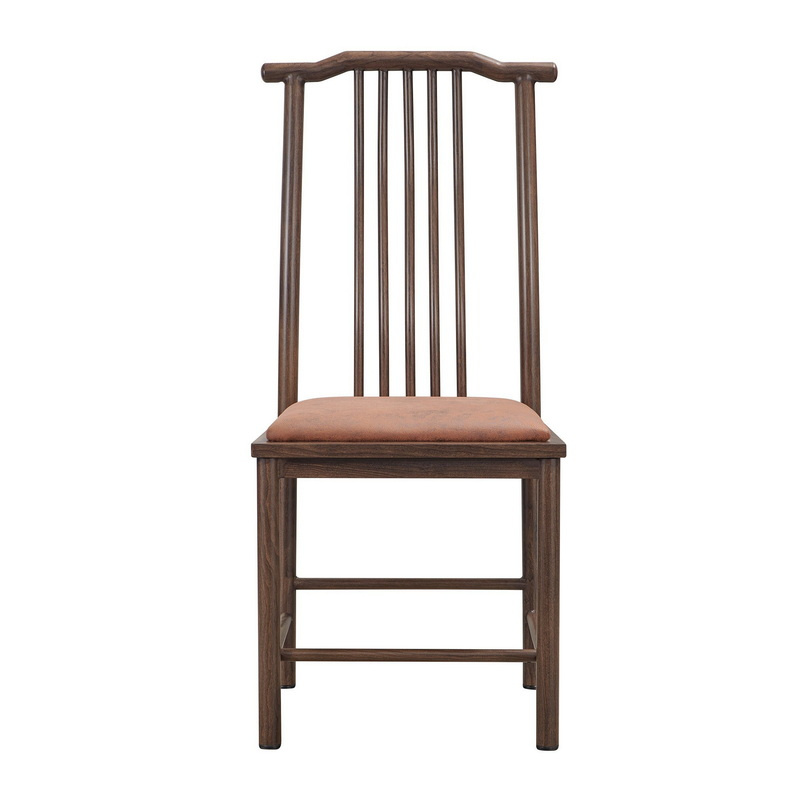 Chinese Antique Furniture Red Stool Nice Back Metal Wood Leg Banquet Dining Chair