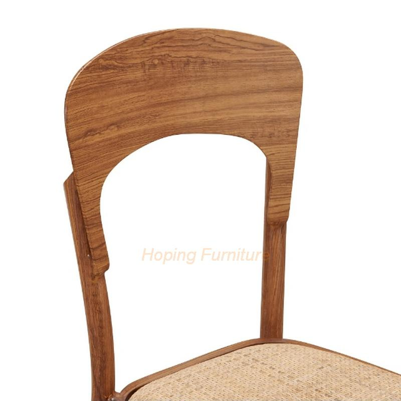 Fast Food Restaurant Chair Imitation Wood Metal Chair for Snack Bar Coffee Bar Kfc Simple Dining Chair