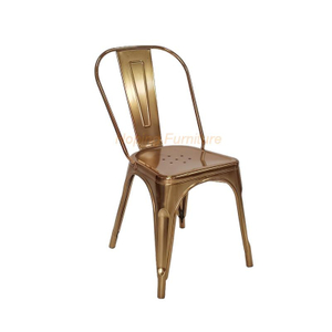 Promotional Cheap Price Stacking Metal Rose Gold Stainless Steel Chair Wedding Chair Banquet Chair