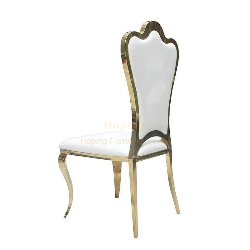 Gold Heart Design Stainless Steel Wedding Chair for Banquet Event Living Room
