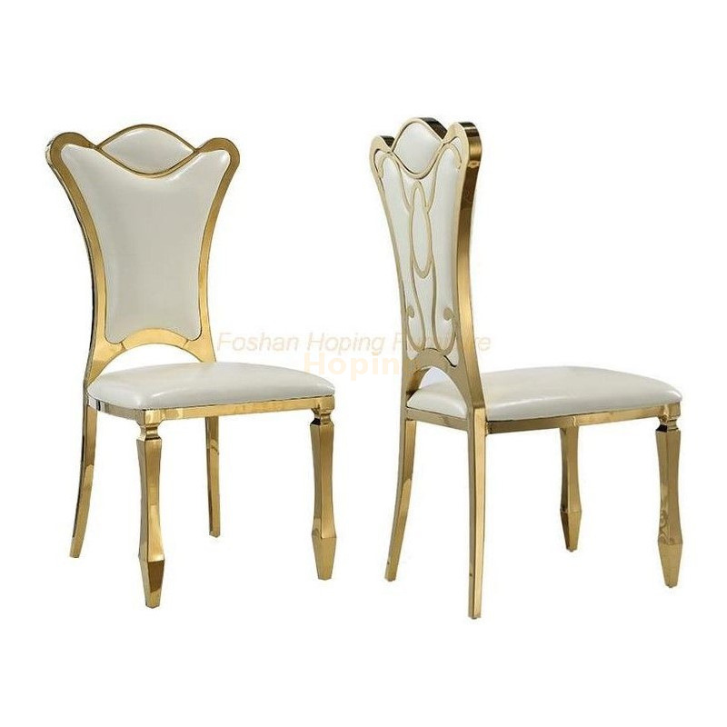 Chinese Furniture Hotel Banquet High Back Flower Leather Wedding Dining Chair