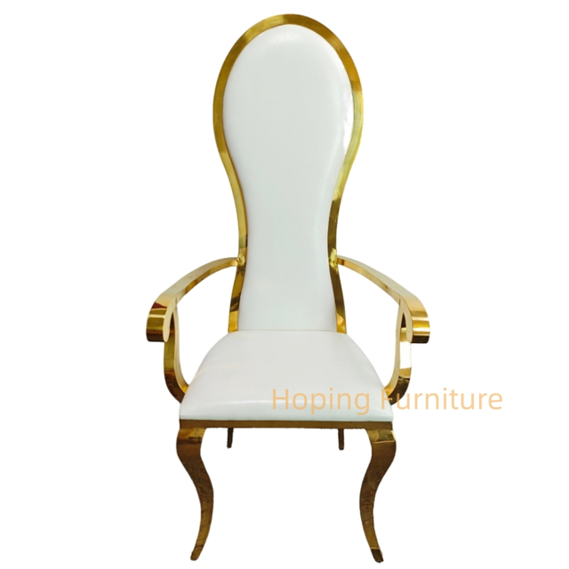 Decor Gorgeous Designing Wedding Metal Frame Chair High Back Royal King Throne Chairs for Party Event Hotel Banquet Armchair