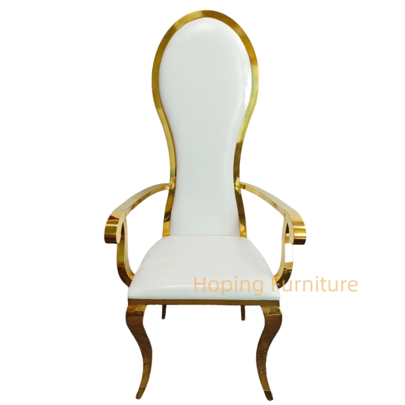 Decor Gorgeous Designing Wedding Metal Frame Chair High Back Royal King Throne Chairs for Party Event Hotel Banquet Armchair