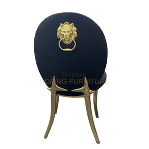 2026 New Lion Head Decoration Back Wedding Chair Banquet Chaifr Style Hotel Lobby Furniture Fabric Chairs