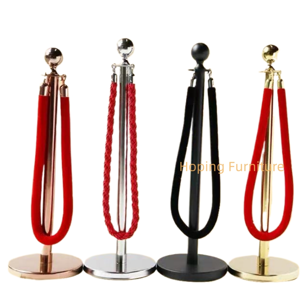 Traffic Barrier Welcome Pole Hotel Hanging Rope One-Meter Line Railing Stainless Steel Queue Line Post Stand