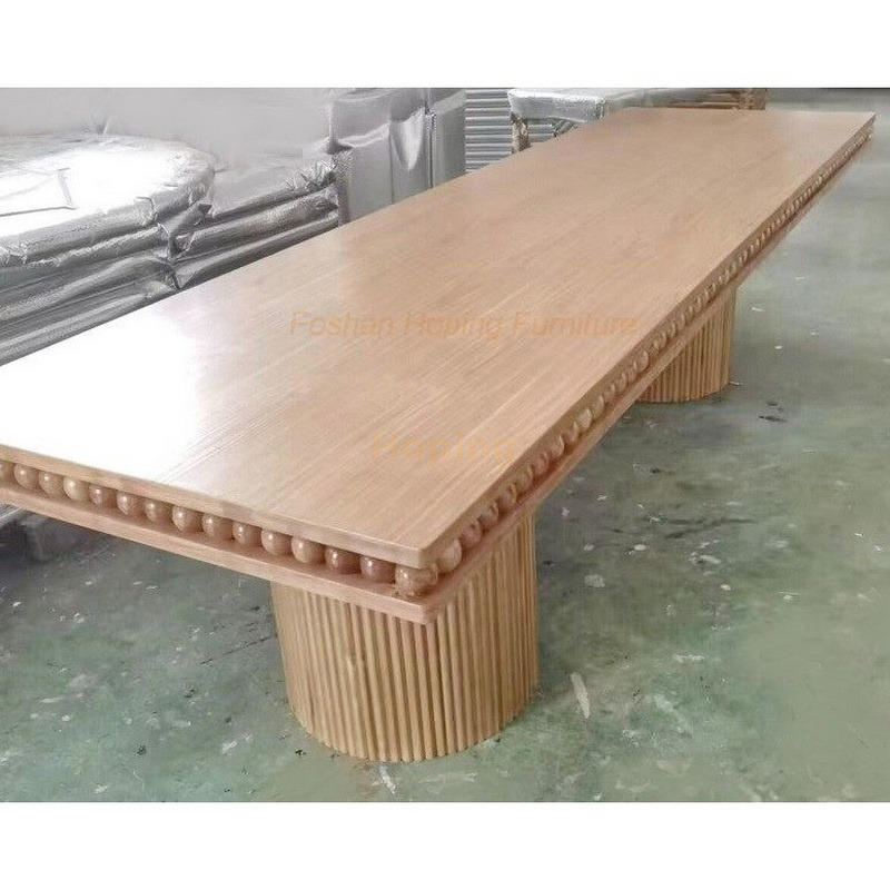 Modern Long Dining Table Luxury Solid Wood Dining Table for Home Living Room Oak Tables