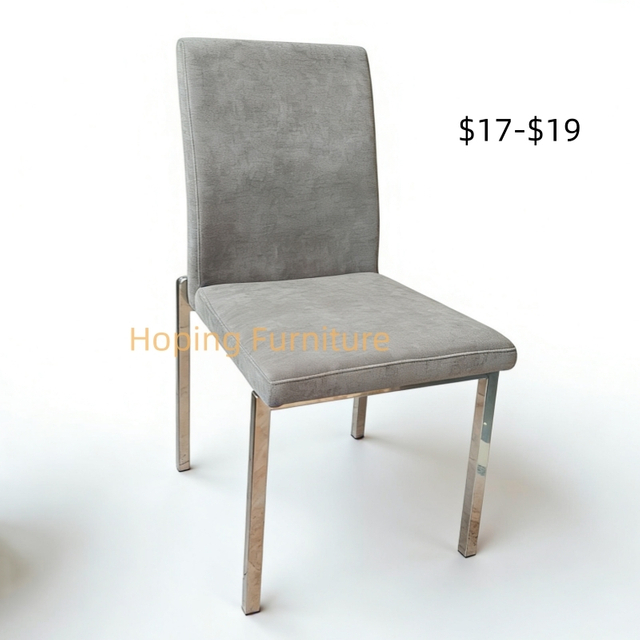 Modern High Quanlity Stock Chair Banquet Chair Indoor Fabric Hotel Chair Silver Stainless Steel Wedding Chair