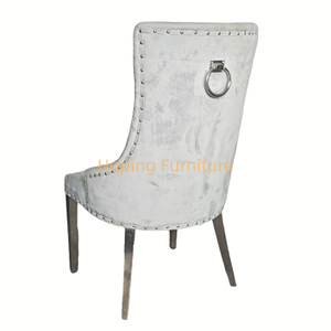 Restaurant Hot Sale Modern Furniture Amber Hotel Wedding Sofa Chair Gray Velvet Dining Sofa Chairs