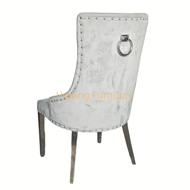 Restaurant Hot Sale Modern Furniture Amber Hotel Wedding Sofa Chair Gray Velvet Dining Sofa Chairs