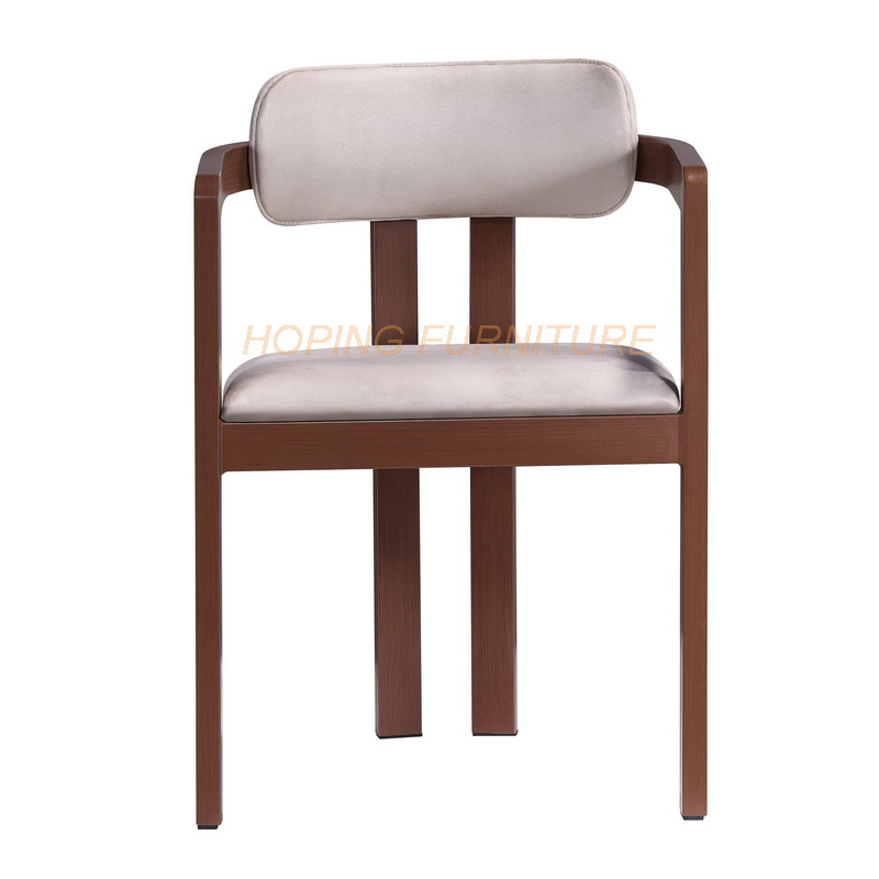 Modern Furniture Backrest Solid Wood Restaurant Hotel Study Meeting Room Armrest Dining Chair