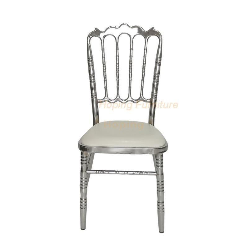 Modern Restaurant Chair Hotel Party Sashes Metal and Non-Folding Royal Wedding Event Restaurant Chair