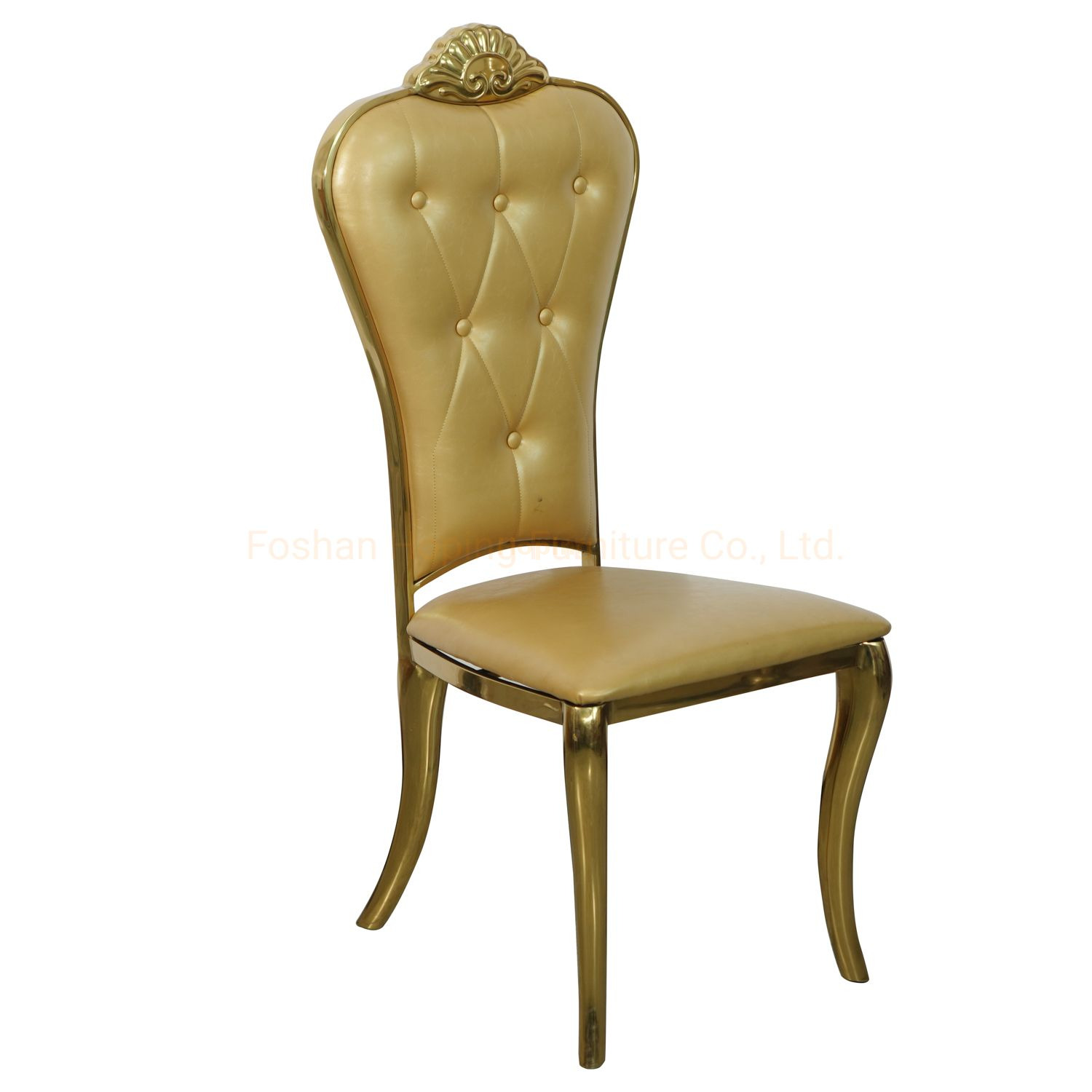 Fashion Restaurant Ding Chair with Creative Back Design with quality PU Leather Backrest and Seat Cushion Wedding Banquet Chair