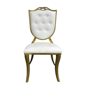 High-quality Elegant Gold Stainless Steel Wedding Chairs for a Luxurious Event Banquet Chair