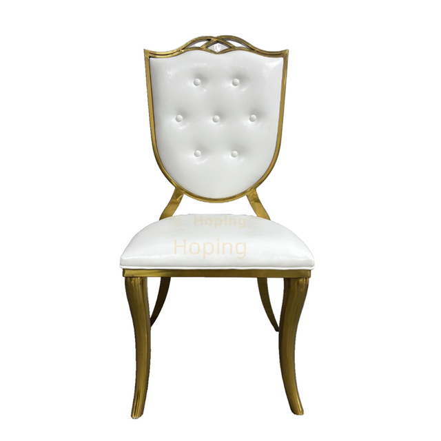 High-quality Elegant Gold Stainless Steel Wedding Chairs for a Luxurious Event Banquet Chair