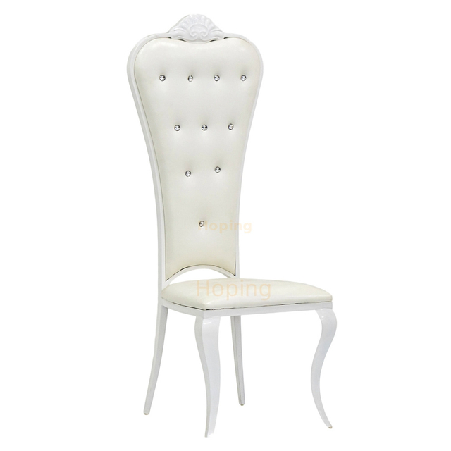 High Back Silver Stainless Steel Dining Chair for Banquet Wedding Event Hotel Dining Chair