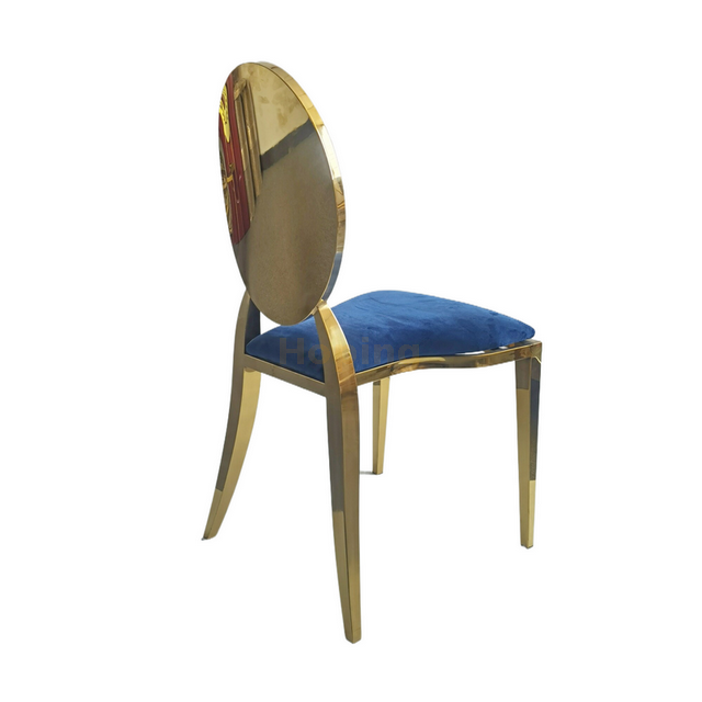Mirror Golden Stainless Stainless Dining Chair with Velvet Seat
