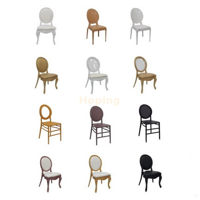 Plastic PP/PC Louis Chair Banquet Chair Round Back Dining Chair Wedding Event Chair