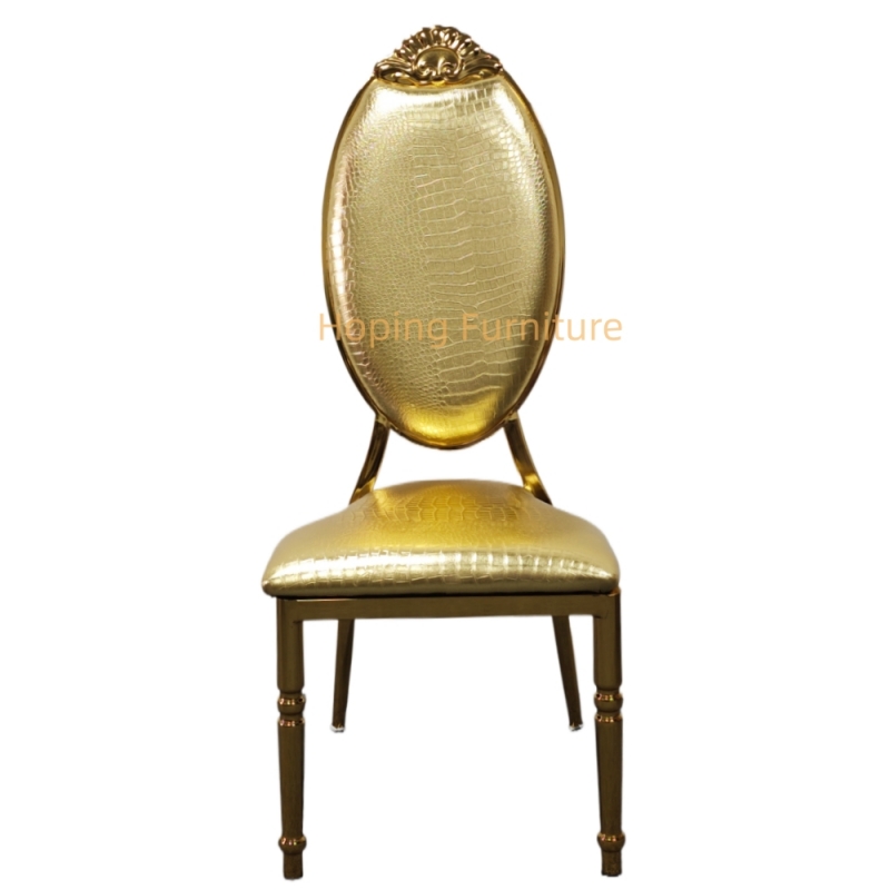 Modern Hotel Restaurant Furniture Wholesale Banquet Hotel Wedding Stainless Steel PU Chair for Event