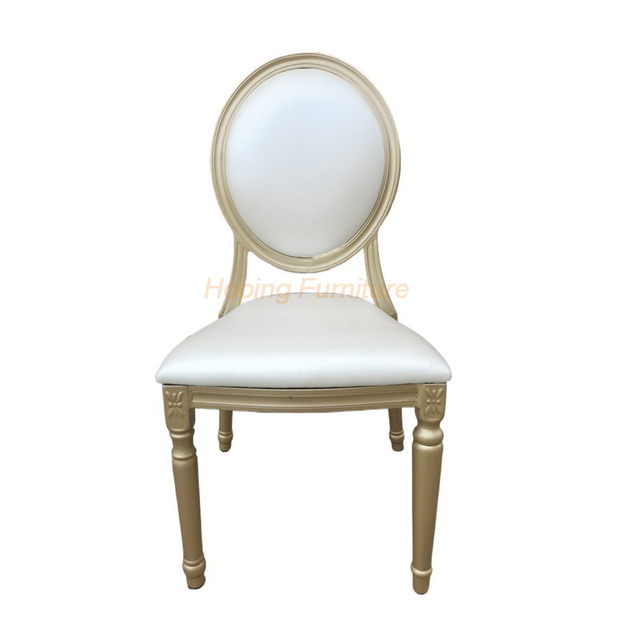 Hoping Furniture Wholesale Factory Aluminum Dining Chair Louis Chair Restaurant Chair Wedding Banquet Chair